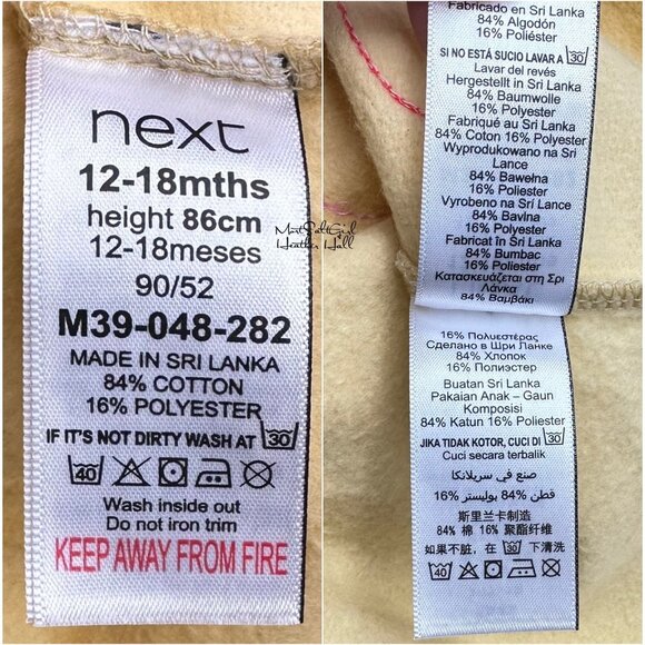 Next NWT 12-18 Months Yellow with Embroidered Flower Babydoll Toddler Dress - Picture 7 of 7